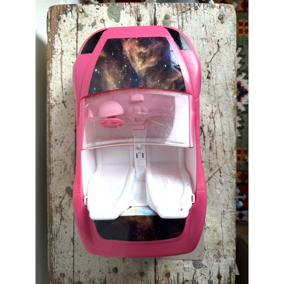 Barbie Glam Pink Galaxy Convertible Toy Car, Used, Custom - Picture 3 of 9